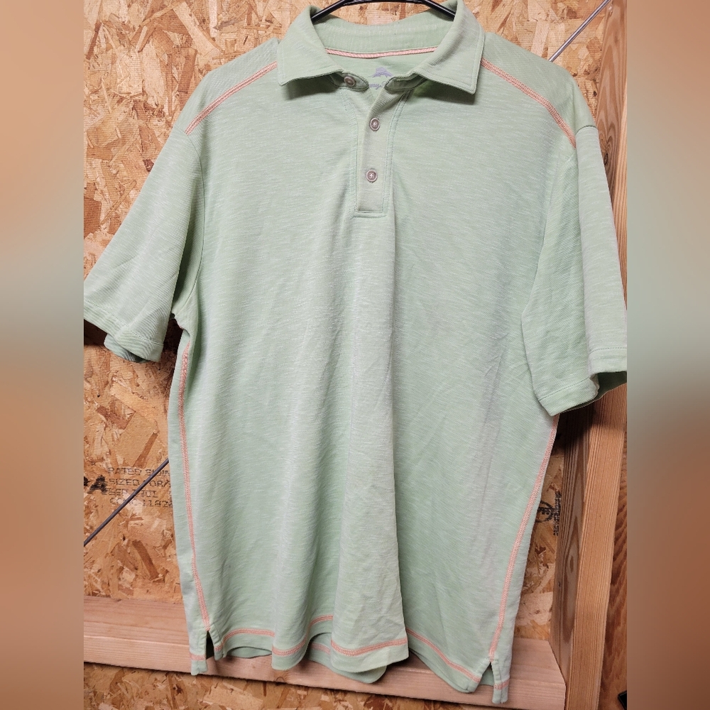 Tommy Bahama Mint Green Mens Polo Golf Shirt Size Medium